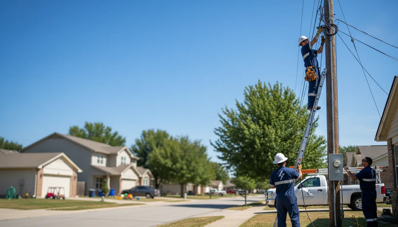 Residential electrician providing installation services in Lincoln, KS